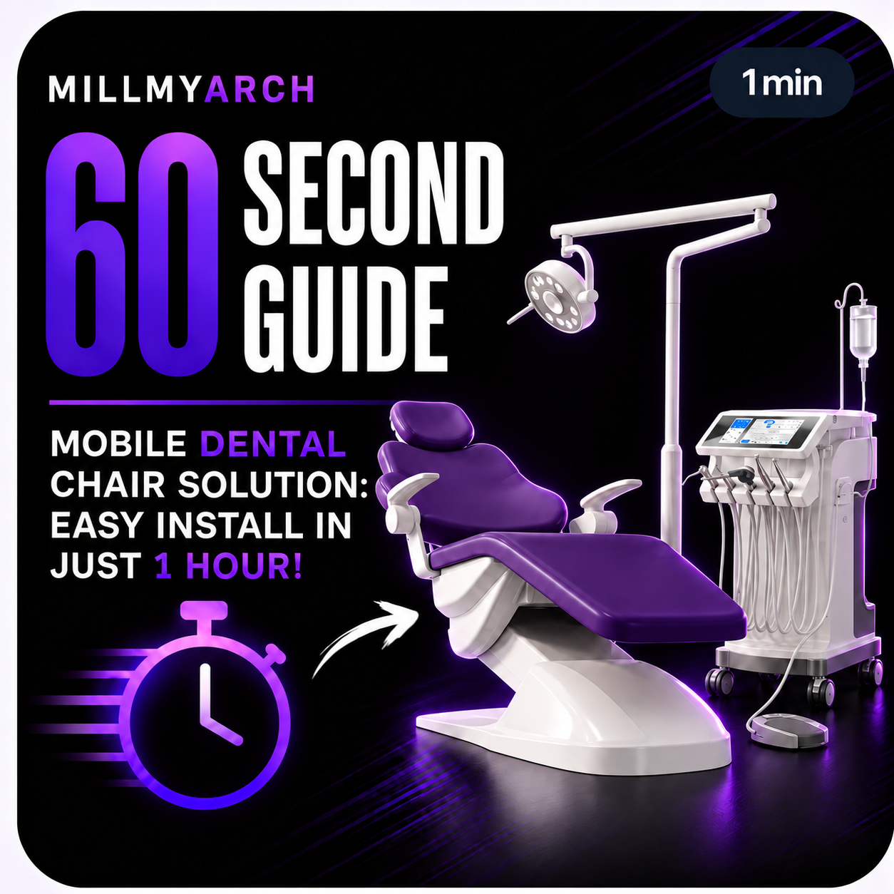 Dental chair installation in just 1 hour — Mobile dental chair solution — easy installation