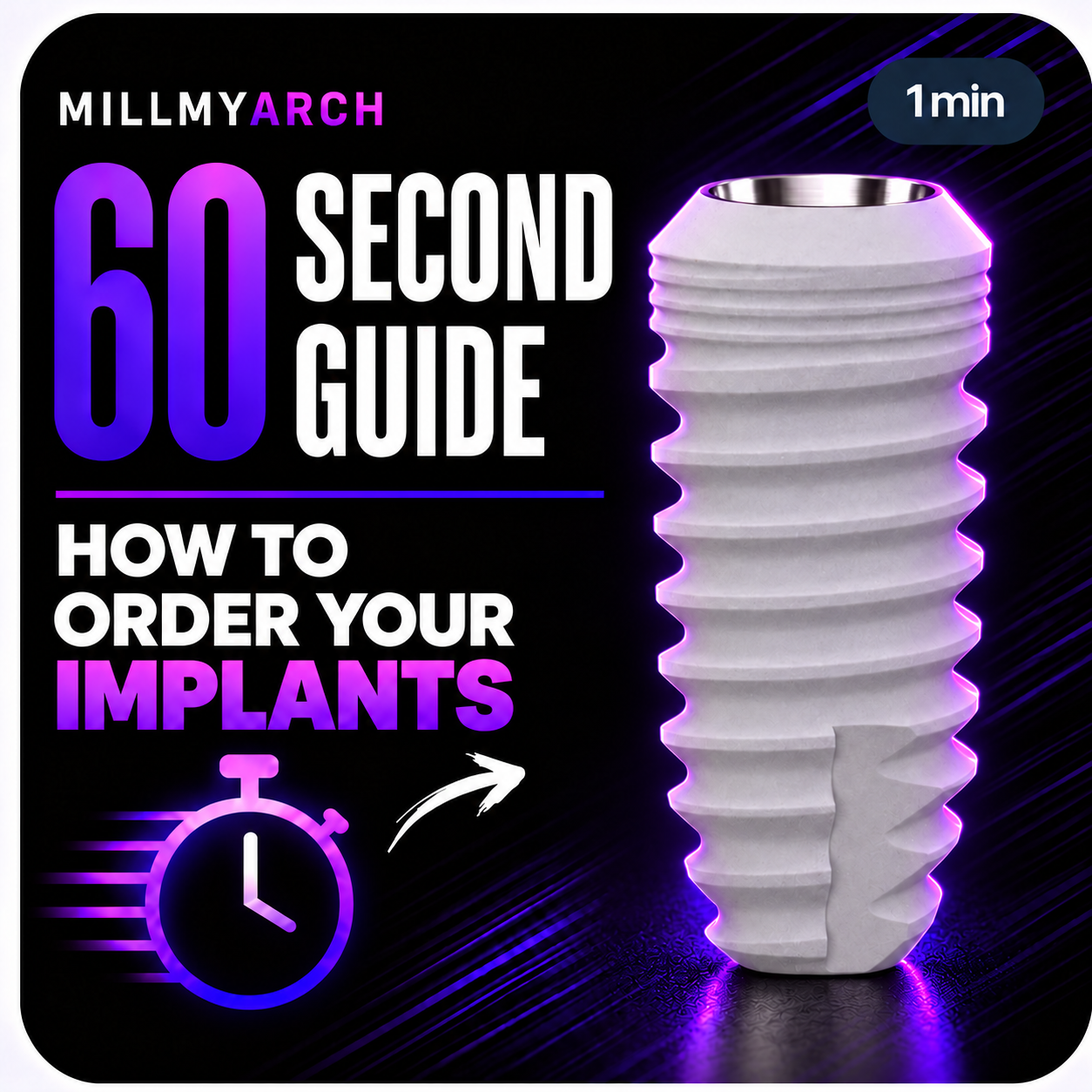 How to Order Your Implants — Ordering your implants through MillMyArch